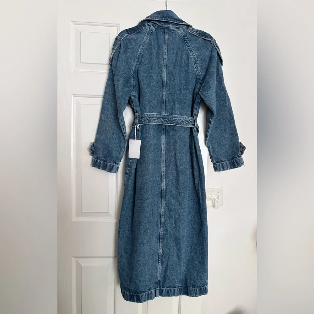 ETICA denim Jacques Trench Coat ✨NWT $398 Small - Picture 4 of 13